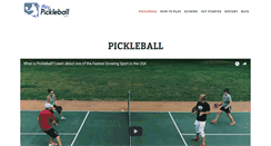 Desktop Screenshot of playpickleball.com