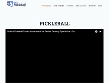 Tablet Screenshot of playpickleball.com